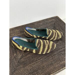 Rothy's Loafer Round Toe Flats Zebra‎ Brown Chai Women's Size 6